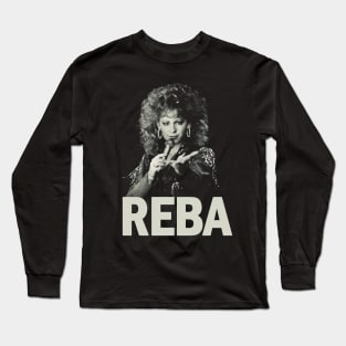 REBA ++ Black Vintage Long Sleeve T-Shirt